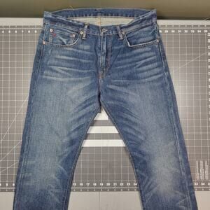 Polo Ralph Lauren Jeans 32x34 Blue Stratford Wash Slim Straight Distressed Read
